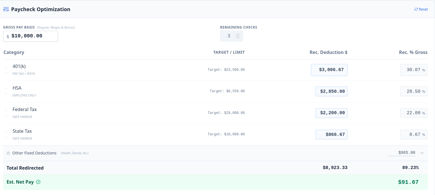 Paystub Analysis Interface